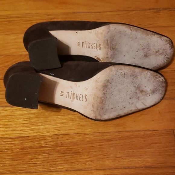 NICKELS size 8. Brown faux suede shoes - Picture 3 of 5